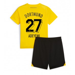 Maillot de foot Borussia Dortmund Karim Adeyemi #27 Domicile enfant 2023-24 Manches Courte (+ pantalon court)